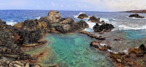 a picture of the natural pool in arikok natural park aruba