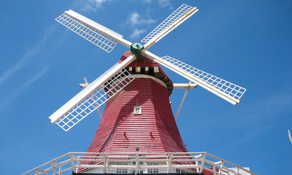 Old dutch shop windmill