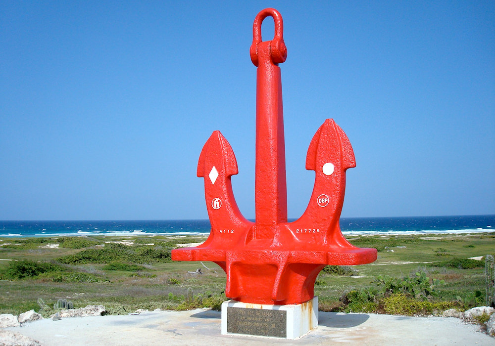 a picture of the seroe colorado anchor in Aruba