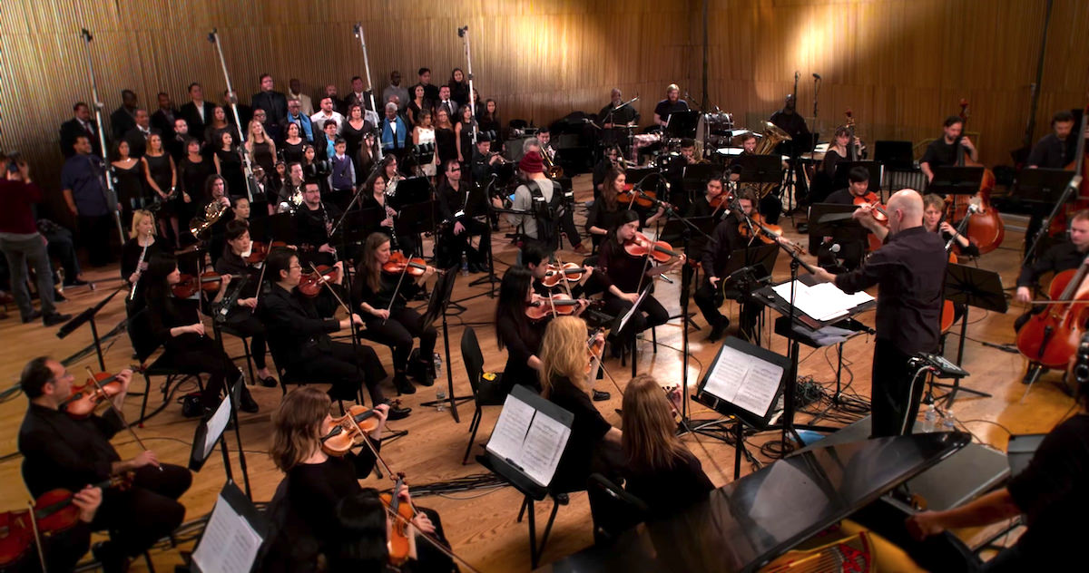 a picture of the philharmonic orchestra in new york performing the national anthem of aruba