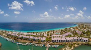 a picture of the All Inclusive Plaza Beach Resort in Bonaire, one of the best all inclusive resorts in the Dutch Caribbean