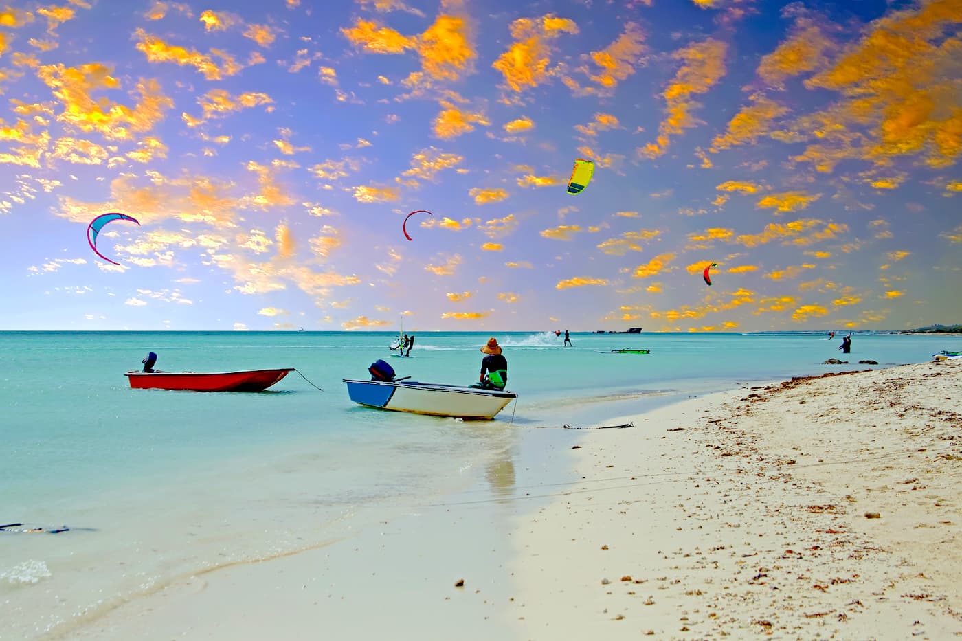 The Fisherman Huts in Aruba, also known as Hadicurari Beach.