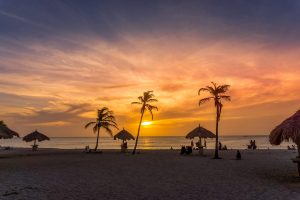 As Arashi Beach faces west, the sunsets are incredible.