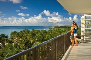 A view from the balcony of a room at the Marriott Resort & Stellaris Casino beachfront resort in Aruba.