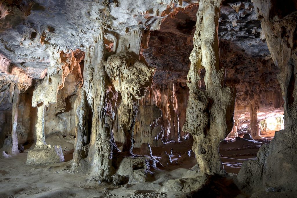 A look inside Fontein Cave in Arikok National Park, Aruba, Dutch Antilles.
