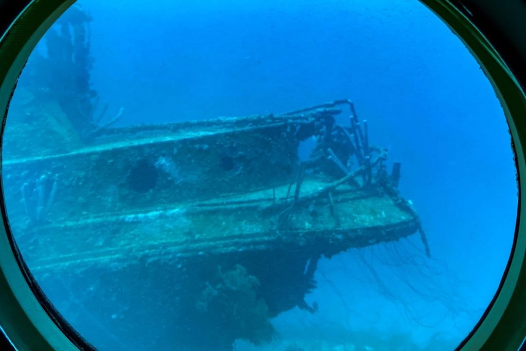 a view from the Atlantis VI Submarine in Aruba.